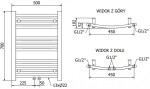 MEXEN - Ares otopný žebřík/radiátor 700x500 mm, 286 W,černá W102-0700-500-00-70