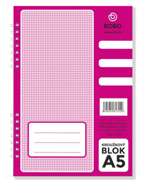 Blok s boční vazbou A5, linka, 50 listů