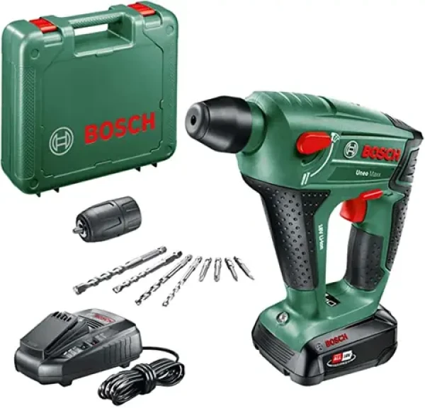 BOSCH Uneo Maxx 18 Li / Aku Vrtací kladivo / 18V / 900 ot-min / 5000 úderů-min / 0.6J / SDS / 2.5 Ah (060395230F)