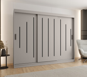 Šatní skříň Abi Rubino Y Rozměry: 250 cm, Barva korpusu + barva dveří: Kašmír