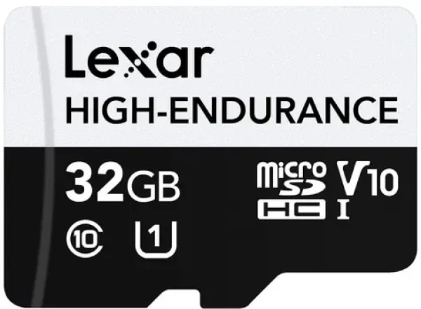 Lexar High-Endurance microSDHC 32 GB / UHS-I V10 / U1 / Class 10 / rychlost čtení 100MBs / zápis 30MBs (LMSHGED032G-BCNNG)