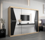 Šatní skříň Abi Ma Barva korpusu: Bílá, Rozměry: 250 cm, Dveře: Bílá