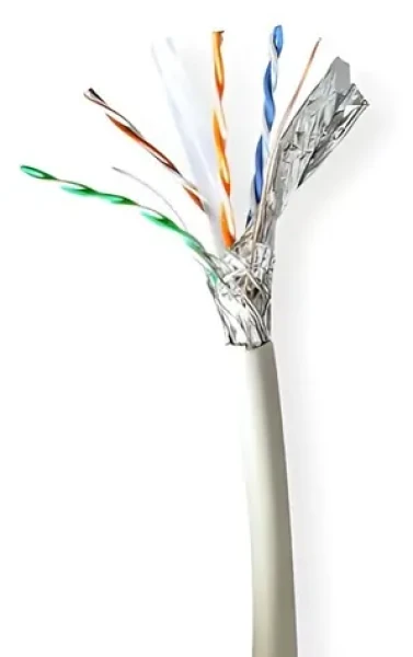 Nedis Instalační kabel CAT6a šedá / Instalační kabel / SF/UTP / Čistá měď / 305 m / LSZH (CCBG8538GY305S)