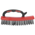 STREND PRO 2160468 Kartáč ocelový, 4-řadý, 16cm, ocel, horní plastová rukojeť