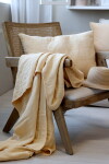 Chic Antique Prošívaný povlak na polštář Aix Vintage Melon 60 × 40 cm, žlutá barva, textil