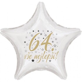 64. narozeniny balónek hvězda Balonky.cz 64. narozeniny balónek hvězda Balonky.cz