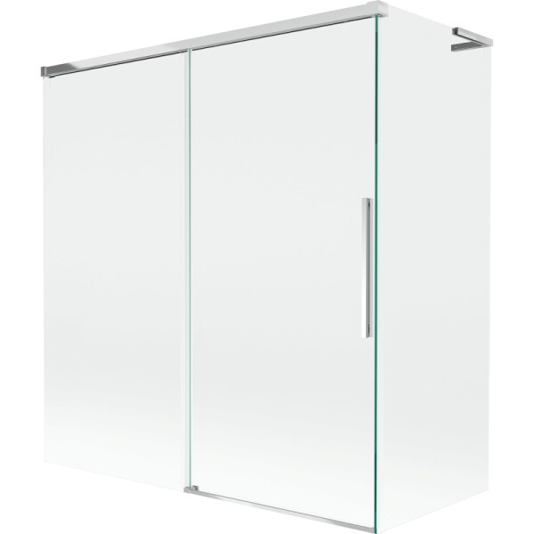 MEXEN/S - Rox L vanová zástěna 2-křídlová posuvná 150 + 70 x 150, transparent, chrom 8C9L-150-070-01-00