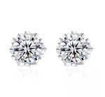 Royal Fashion stříbrné náušnice HA-XEZ007-SILVER-MOISSANITE