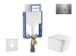 GEBERIT - Kombifix Set předstěnové instalace, klozetu Arkas I a sedátka softclose, tlačítko Sigma20, nerez SANI15CA6112