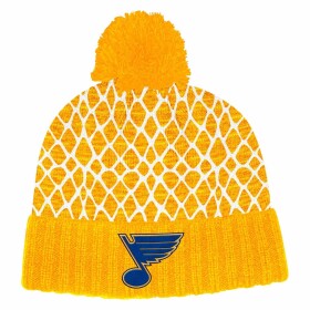 Adidas Pánská zimní čepice St. Louis Blues NHL 2019 20 Goal Net Pudelmütze