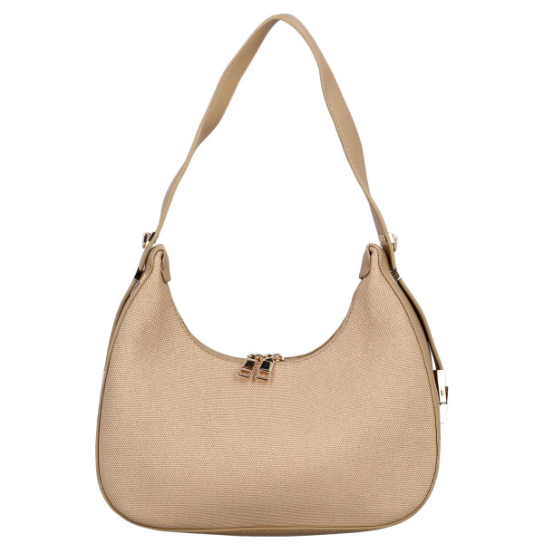 Stylová dámská koženková kabelka na rameno Agatha, béžová