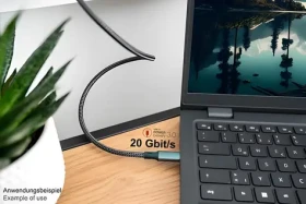Good Connections USB4 Gen 2x2 1 m šedá / Kabel / USB-C - USB-C / 100 W / 20 Gbit/s / 8K 30Hz (2402-T010A)