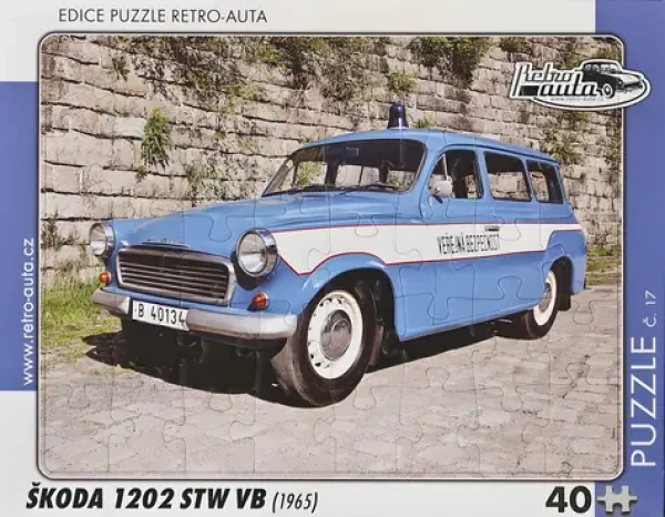 RETRO-AUTA Puzzle č. 17 Škoda 1202 STW VB (1965)