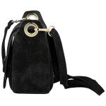 Stylová dámská kožená crossbody kabelka Chiara Weia, černá