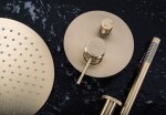 REA - Podomítková sprchová sada Lungo Grip Gold Brush + BOX REA-P8950
