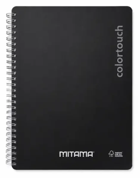 Mitama i-Note černá / Spirálový sešit / 18,5 × 24 cm / čistý / 90 listů (62278-90215)