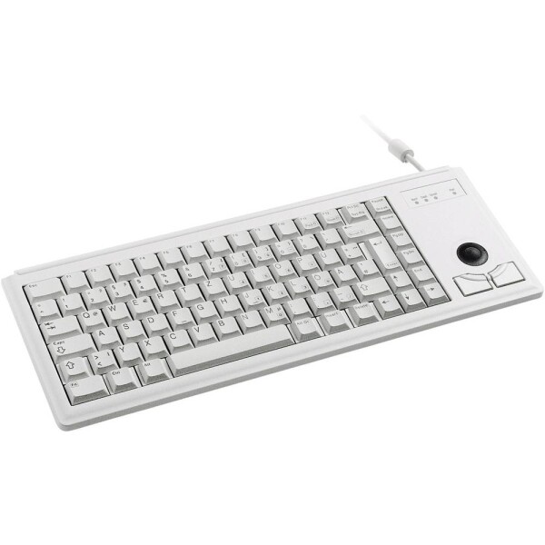 CHERRY Compact-Keyboard G84-4400 PS2 klávesnice německá, QWERTZ šedá integrovaný trackball, tlačítka myši, 19 aplikace - Cherry G84-4400LPBDE-0