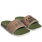 Dětské žabky / nazouváky Adilette Comfort Jr ID8029 Zelená s hnědou - Adidas zeleno-hnědá 32