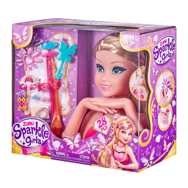 Sparkle Girlz Česací hlava s doplňky - Alltoys Sparkle Girlz