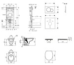 GEBERIT - Duofix Set předstěnové instalace, klozet Alpha se sedátkem, tlačítko Sigma01, lesklý chrom SANI11CD1104
