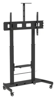 Techly ICA-TR45 černá / Mobilní stojan pro TV / 52-110" / nosnost 120 kg / VESA 1000x600 / 2 police (360752)