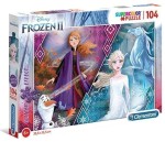 Clementoni Puzzle Supercolor Glitter - Frozen 2, 104 dílků - Scamp