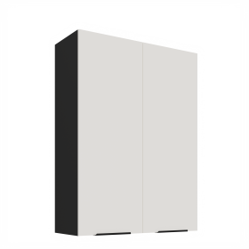 Horní skříňka Aria 80 G-108 2F Barva korpusu: Černá, Barva dvířek: WH - Crystal white AFM