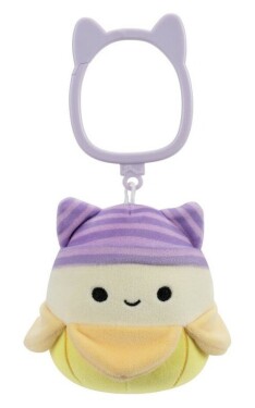 Squishmallows Klíčenka Banán s kočičí čepicí - Junie 9 cm
