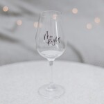 Bella Rose Sklenice na víno Mr. Right, čirá barva, sklo, 350 ml
