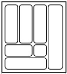 Poli příborník do zásuvky 500 Comfort barva: bílá