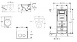 GEBERIT - Duofix Modul pro závěsné WC s tlačítkem Sigma30, lesklý chrom/chrom mat + Villeroy Boch - WC a sedátko, DirectFlush, SoftClose, CeramicPlus 111.355.00.5 NB6