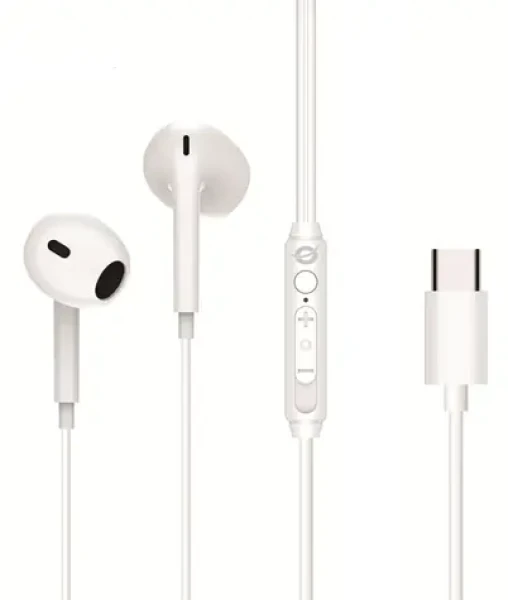 Conceptronic USB-C sluchátka do uší bílá / Sluchátka / S mikrofonem / 16 Ohm / 1,2 m (BRENDAN02W)