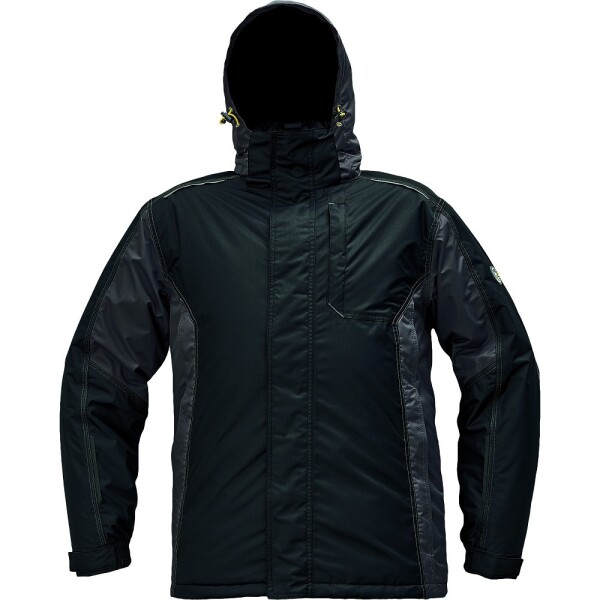 Bunda DAYBORO zimní parka s odepínací kapucí pánská černá 2XL černá