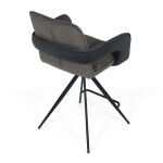 Barová židle otočná 180°, šedá, látka, AUB-F1146 GREY2