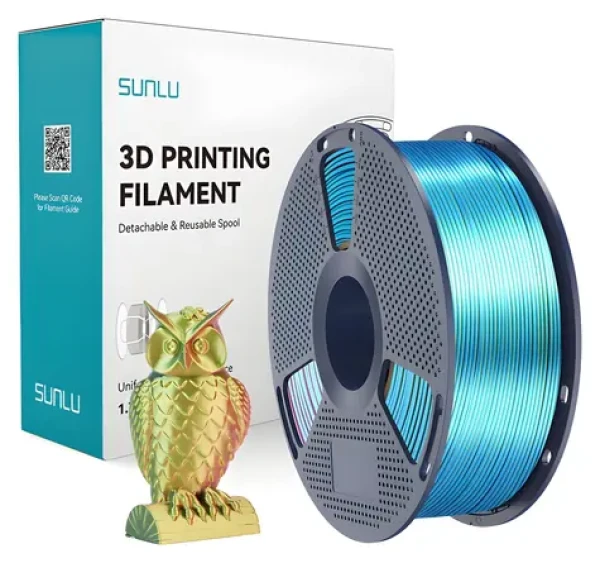 Sunlu PLA+ Silk červená-žlutá-zelená / Struna pro 3D tiskárnu / PLA / 1,75 mm / 1 kg (PLA+ Silk TC R Y G)