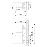 INVENA - Sprchová baterie Alonia Trend s příslušenstvím, černý leskBN-70-004-V