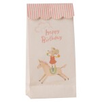 Maileg Papírový sáček Happy birthday Unicorn – set 12 ks, růžová barva, papír