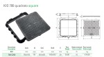 MIDAS KIO poklop z kompozitního materiálu 25 t 700x700 + rám, výška rámu 95 mm