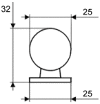 Tulip Nábytková knopka Tomic zlatá