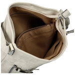 Stylová dámská koženková crossbody kabelka Minja, krémová