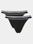 Dámská tanga 2Pack 164522 4R227 00020 černá Emporio Armani