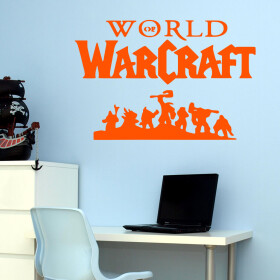 Samolepka World of Warcraft Barva: oranžová, Velikost: 80 x 53 cm