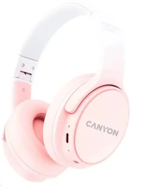 CANYON CNS-CBTHS4P růžová / bezdrátová sluchátka / mikrofon / BT 5.3 / USB-C / 500 mAh (CNS-CBTHS4P)