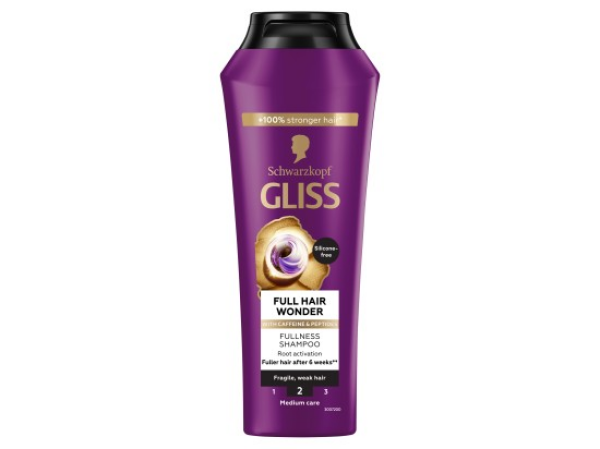 Schwarzkopf Gliss Full Hair Wonder šampon s kofeinem pro křehké, slabé vlasy 250ml