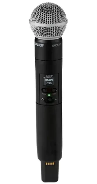 Shure SLXD2+/58=-G65 / Ruční vysílač / Kardioidní / SM58 kapsle / 470-606 MHz / 24-bit (SLXD2+/58=-G65)