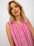 Halenka D73771R11115A bílá a růžová XL