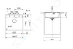 FRANKE - Maris Fragranitový dřez MRG 610-52 RTL, 560x510 mm, šedý kámen 114.0661.386