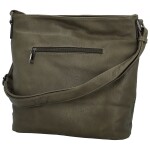 Stylová dámská koženková crossbody kabelka Herta, tmavě zelená