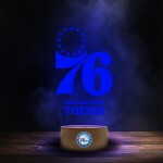 Cedule Philadelphia 76ers NBA Team Logo LED-Leuchtschild