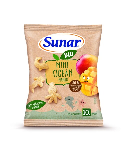 Sunar BIO dětské křupky mini oceán mango 10m+, 18g